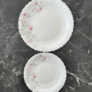 سرویس غذاخوری آرکوپال 6 نفره طرح ارغوان صورتی گلدن اپال