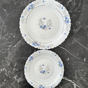 سرویس غذاخوری آرکوپال 6 نفره طرح رمانتیک آبی گلدن اپال