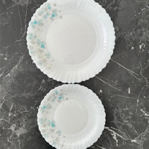 سرویس غذاخوری آرکوپال 6 نفره طرح ارغوان سبز گلدن اپال