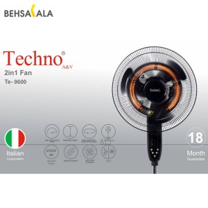 پنکه و هیتر برقی تکنو مدل TE-9600  (2کاره)