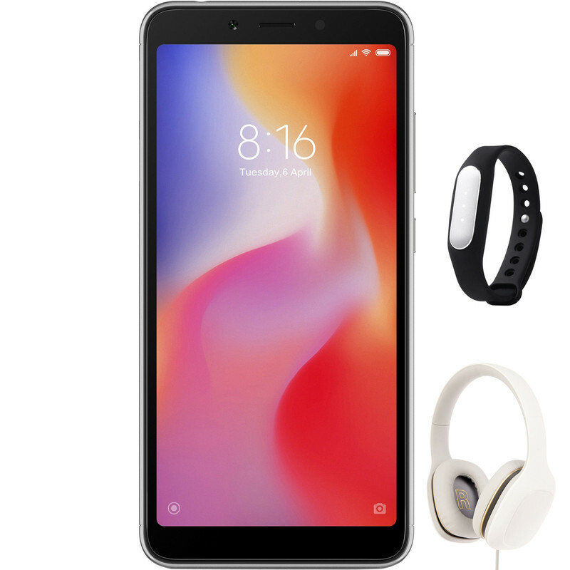 گوشی موبایل می مدل Redmi 6 M1804C3DG دو سیم‌ کارت ظرفیت 64 گیگابایت همراه با مچ بند هوشمند و هدفون می