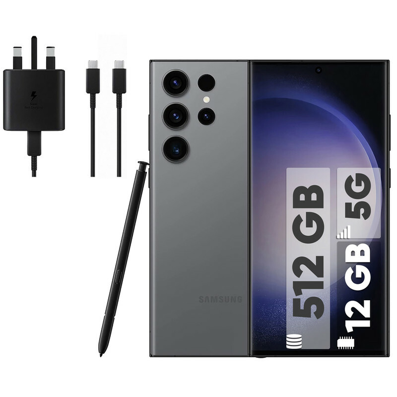 گوشی موبایل سامسونگ مدل Galaxy S23 Ultra دو سیم کارت ظرفیت 512 گیگابایت و رم 12 گیگابایت به همراه شارژر 45 وات سامسونگ