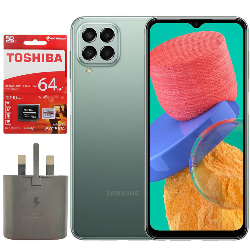 گوشی موبایل سامسونگ مدل Galaxy M33 5G SM-M336B/DS دو سیم کارت ظرفیت 128 گیگابایت و رم 8 گیگابایت به همراه شارژر دیواری و کارت حافظه - اکتیو