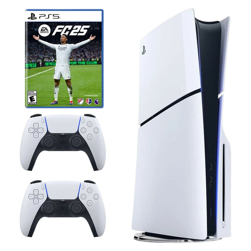 کنسول بازی سونی مدل PlayStation 5 Slim ظرفیت یک ترابایت ریجن 2016A اروپا به همراه دسته اضافی و بازی EA Sports FC 25