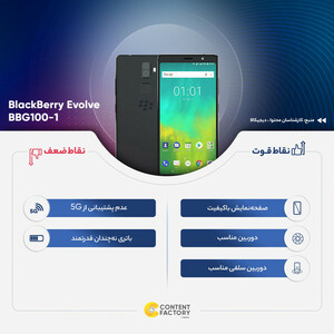گوشی موبایل بلک بری مدل Evolve BBG100-1 دو سیم‌ کارت ظرفیت 64 گیگابایت