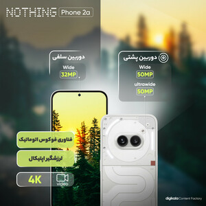گوشی موبایل ناتینگ مدل Phone 2a دو سیم کارت ظرفیت 256 گیگابایت رم 12 گیگابایت