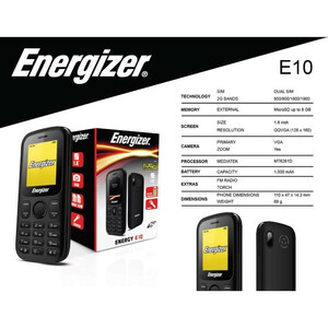 گوشی موبایل انرجایزر مدل Energy E10 Plus دو سیم کارت