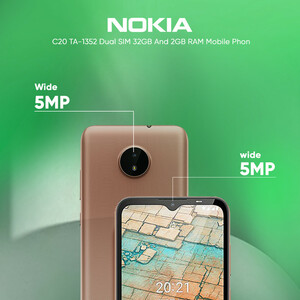 گوشی موبایل نوکیا مدل C20 TA-1352 دو سیم‌کارت ظرفیت 32 گیگابایت و رم 2 گیگابایت
