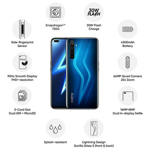 گوشی موبایل ریلمی مدل 6Pro RMX2063 دو سیم کارت ظرفیت 128 گیگابایت و رم 8 گیگابایت