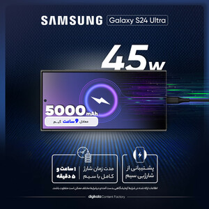 گوشی موبایل سامسونگ مدل Galaxy S24 Ultra دو سیم کارت ظرفیت 256 گیگابایت و رم 12 گیگابایت به همراه شارژر سامسونگ - ویتنام