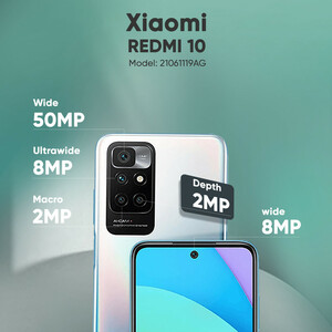 گوشی موبایل شیائومی مدل Redmi 10 21061119AG دو سیم‌ کارت ظرفیت 128 گیگابایت و رم 6 گیگابایت