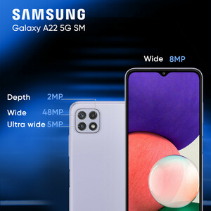 گوشی موبایل سامسونگ مدل Galaxy A22 5G SM-A226b دو سیم‌ کارت ظرفیت 128 گیگابایت و 8 گیگابایت رم