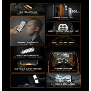گوشی موبایل دوجی مدل S86 Pro دو سیم‌ کارت ظرفیت 128 گیگابایت و رم 8 گیگابایت