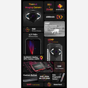 گوشی موبایل دوجی مدل S98 Pro دو سیم کارت ظرفیت 256 گیگابایت و رم 8 گیگابایت