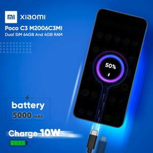 گوشی موبایل شیائومی مدل POCO  C3 M2006C3MI دو سیم‌ کارت ظرفیت 64 گیگابایت و رم 4 گیگابایت