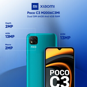 گوشی موبایل شیائومی مدل POCO  C3 M2006C3MI دو سیم‌ کارت ظرفیت 64 گیگابایت و رم 4 گیگابایت