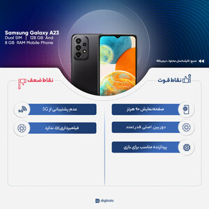 گوشی موبایل سامسونگ مدل Galaxy A23 دو سیم کارت ظرفیت 128 گیگابایت و رم 8 گیگابایت - هند