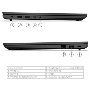 لپ تاپ 15.6 اینچی لنوو مدل V15 G2 IJL-Celeron N4500-8GB DDR4 2933MHz-256GB SSD-TN