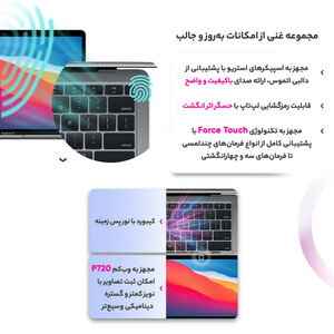 لپ تاپ 13.3 اینچی اپل مدل MacBook Air MGN63 2020 HNA-M1-8GB RAM-256GB SSD