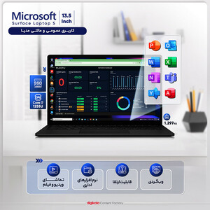 لپ تاپ 13.5 اینچی مایکروسافت مدل Surface Laptop 5-i7 16GB 512GB Iris Xe
