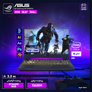 لپ تاپ 15.6 اینچی ایسوس مدل TUF Gaming F15 FX507VI-LP062-i7 13620H-64GB DDR5 4800MHz-4TB SSD-RTX4070 8GB-FHD 144Hz - کاستوم شده