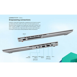 لپ تاپ 16 اینچی ایسوس مدل Vivobook S 16 Flip TP3604VA-EB94T-i9 13900H-16GB DDR4-1TB SSD-IPS-Touch-W