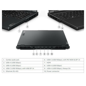 لپ تاپ 16 اینچی لنوو مدل Legion Pro 5 16IRX9-i7 14650HX-16GB DDR5-1TB SSD-RTX4060-QHD 240Hz