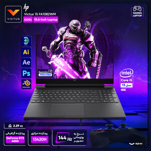 لپ تاپ 15.6 اینچی اچ‌ پی مدل Victus 15 FA1082WM-i5 13420H-16GB DDR4-512GB SSD-RTX4050-FHD - کاستوم شده