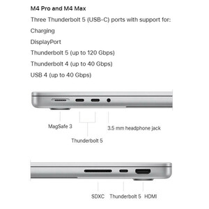 لپ تاپ 14.2 اینچی اپل مدل MacBook Pro MX2E3 2024 LLA-M4 Pro-24GB RAM-512GB SSD-Retina 120Hz