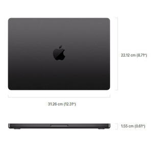 لپ تاپ 14.2 اینچی اپل مدل MacBook Pro MX2H3 2024 HNA-M4 Pro-24GB RAM-512GB SSD-Retina 120Hz