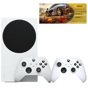 کنسول بازی مایکروسافت مدل Xbox Series S ظرفیت 512 گیگابایت به همراه دسته اضافی و کارت طلایی نصب بازی
