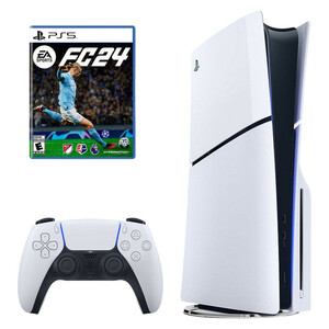 کنسول بازی سونی مدل PlayStation 5 Slim ظرفیت یک ترابایت ریجن 2000 آسیا به همراه بازی EA Sports FC 24