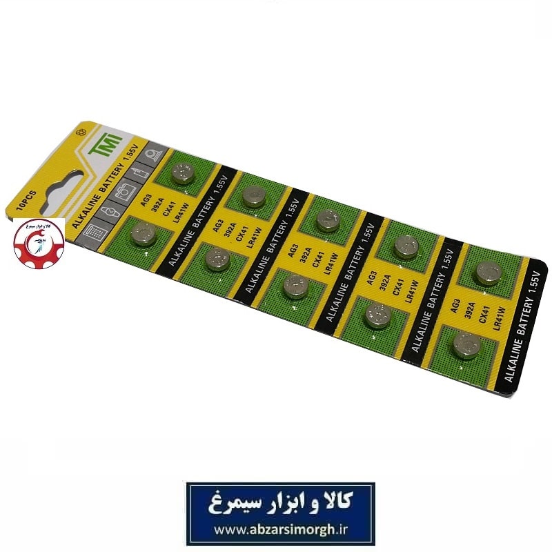 باتری ساعت یا ساعتی AG3 برند TMI فروش تک و ورق 10 عددی EBT-005