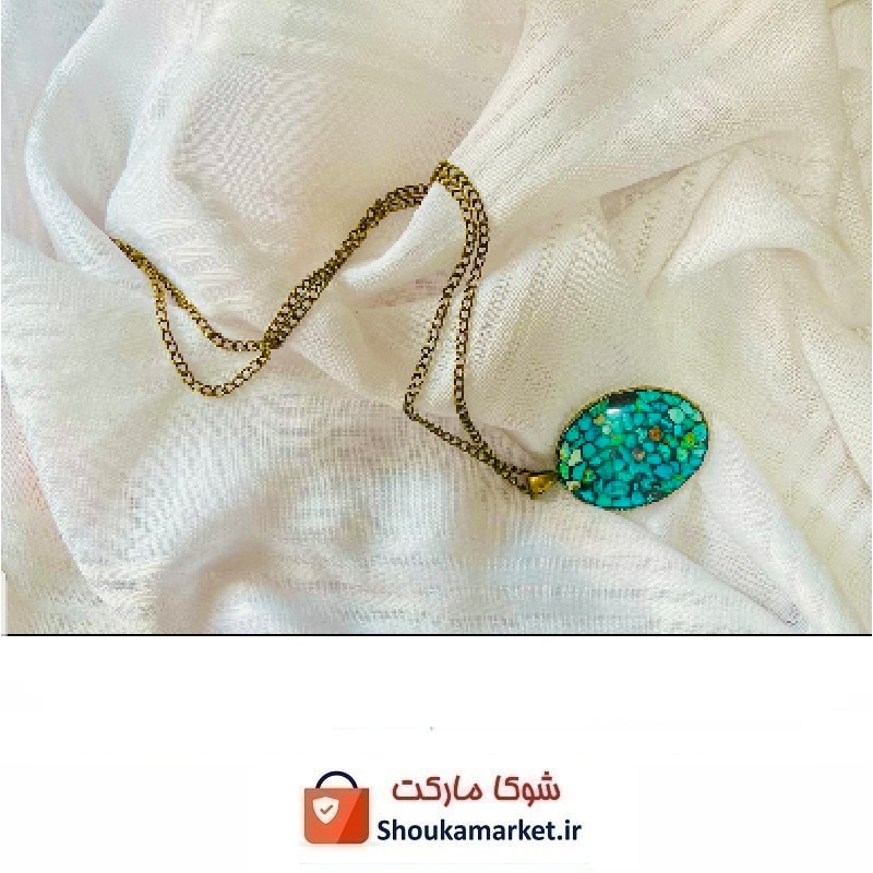گردنبند فیروزه کوبی کد FBS