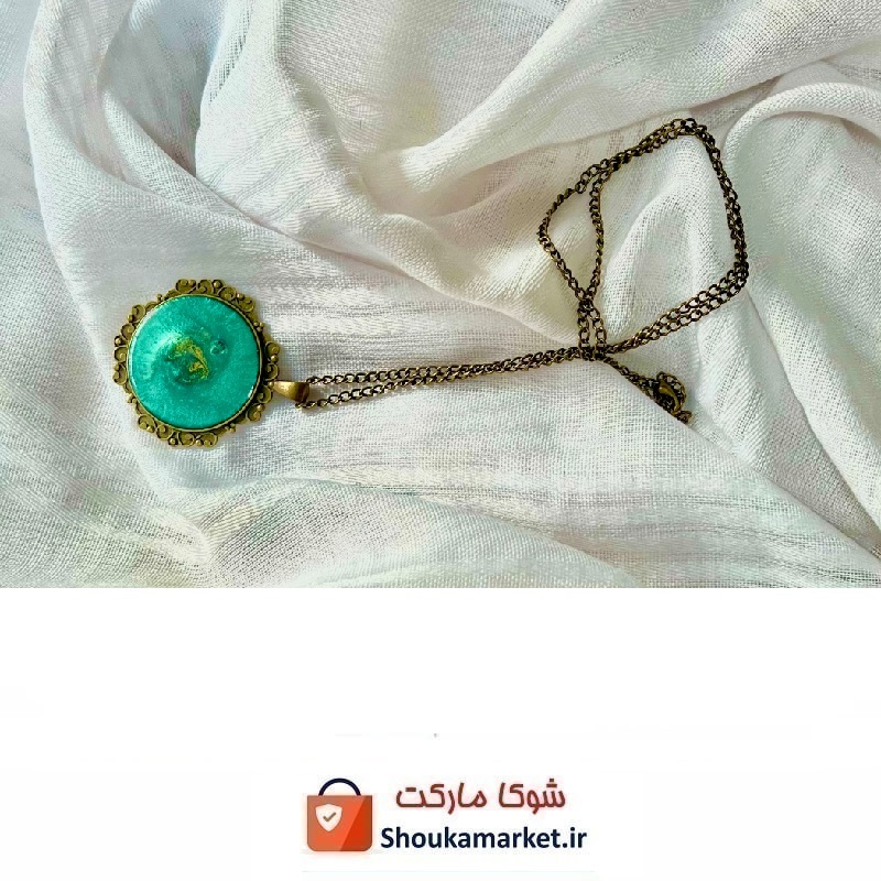 گردنبند برنز طرح ابروباد رزین کدGHR