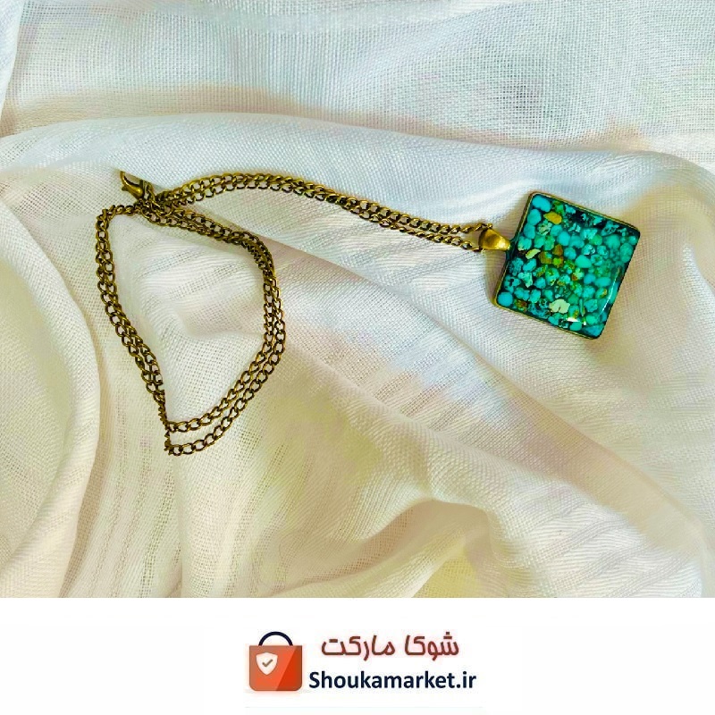گردنبند برنز فیروزه کوبی کدMSF