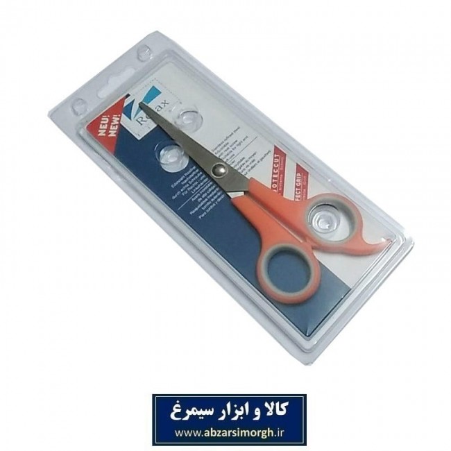 قیچی آرایشی  یا آرایشگری کات تک دم Relax ریلکس ۱۸ سانت نارنجی HGC-012-2