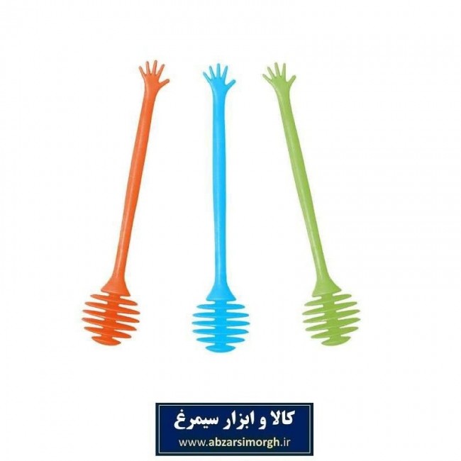 قاشق عسل خوری پلاستیکی طرح دست HGA-003