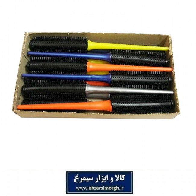 برس مو پلاستیکی گرد با دسته رنگی و سوزن کوتاه ZBS-023