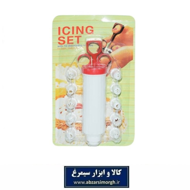 سرنگ خامه ریز Icing Set با ۱۰ سری یا نازل تزئین کیک HCK-006