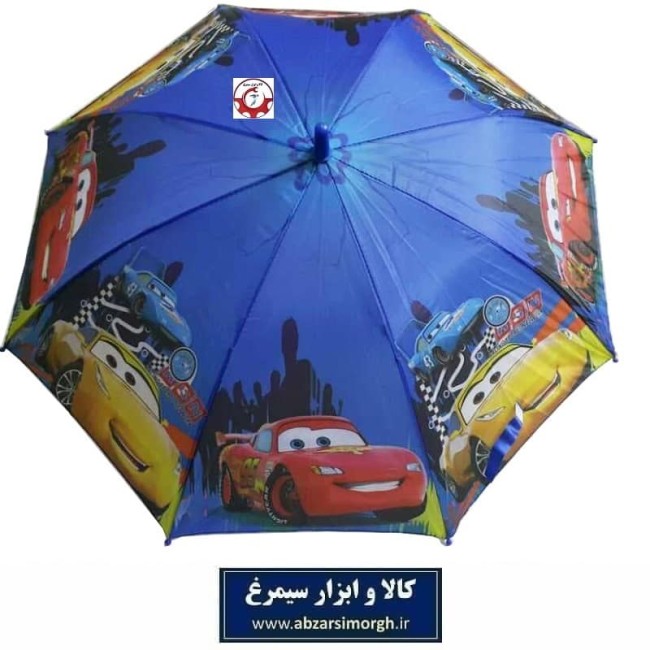 چتر پسرانه کارتونی ماشین های مک کوئین McQueen فنر مشکی با جعبه HCH-014