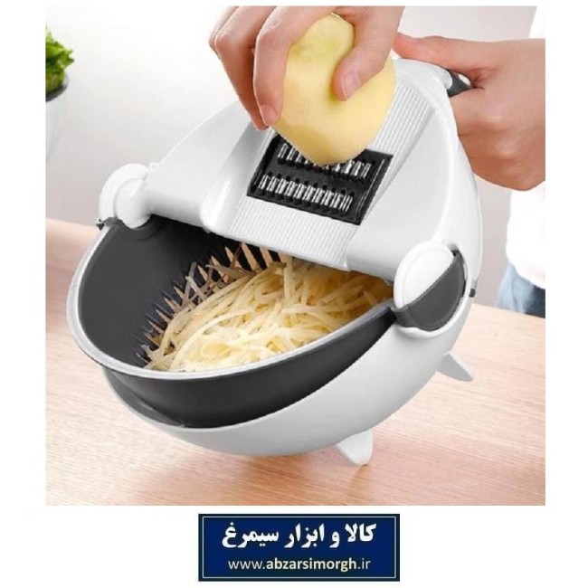 رنده و کاسه سالاد ساز و آبکش گردان چند کاره Homara همارا HSL-038