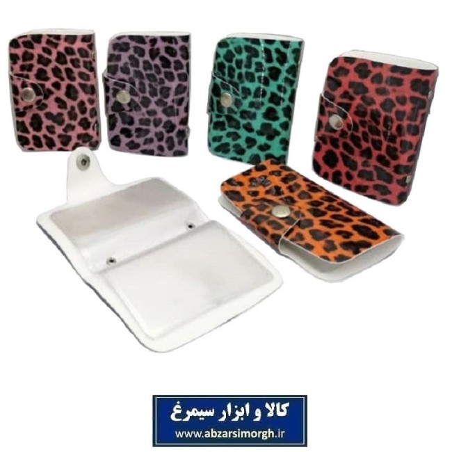 جلد عابر بانک پلنگی ورنی دکمه دار فروش تک و جین HKF-056