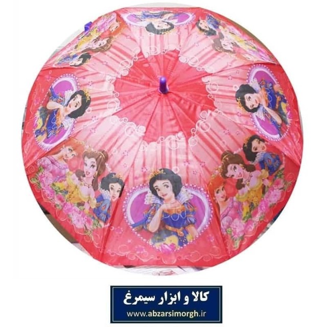 چتر دخترانه کارتونی سفید برفی Snow White فنر مشکی با جعبه HCH-031