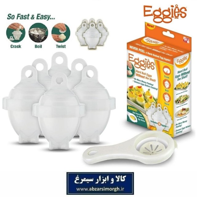 قالب پخت تخم مرغ Eggies اگیز 6 عددی جعبه دار به همراهی صافی HGG-006