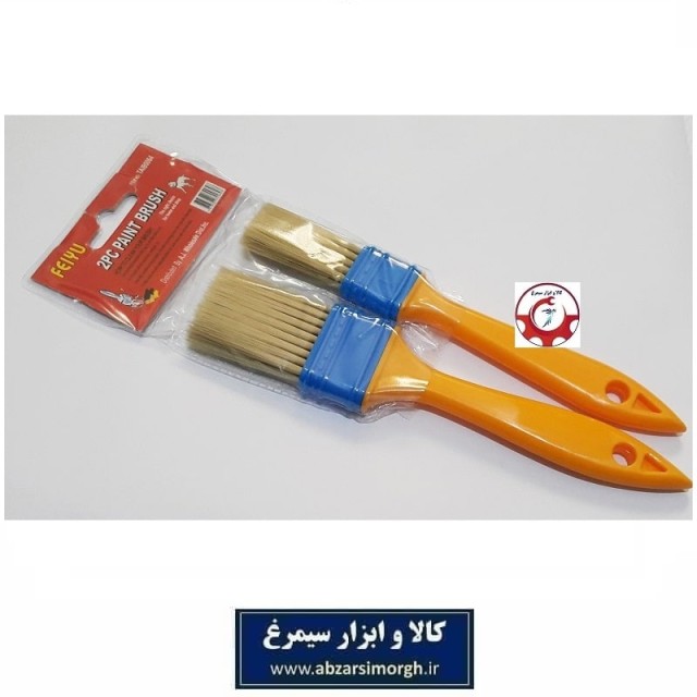 قلم مو نقاشی Feiyu ست ۲ عددی دسته رنگی سایز ۱ و ۱.۵ اینچ SGM-052
