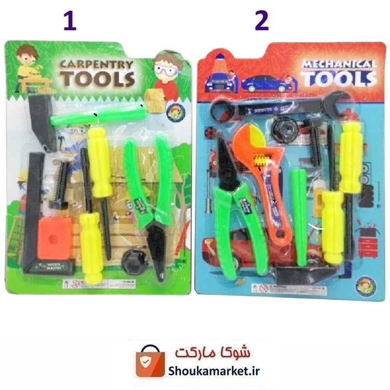 ست ابزار اسباب بازی در ۲ طرح مکانیکی و نجاری TAB-008