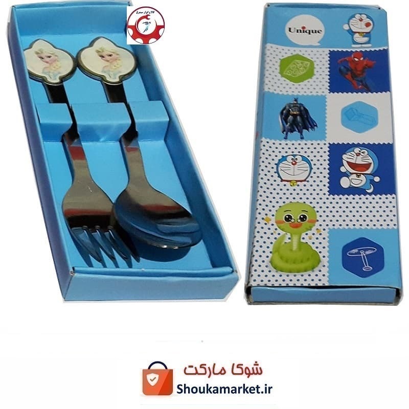 ست قاشق و چنگال کودک Unique یونیک طرح Elsa السا HGS-015