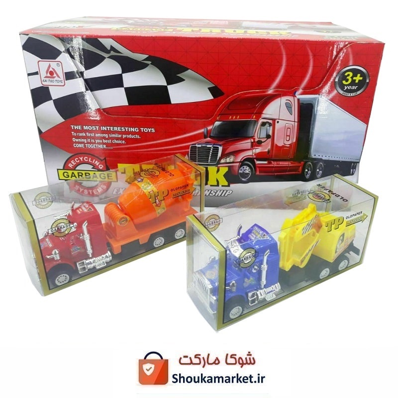 اسباب بازی کامیون بتن ریز و لودر دار طول ۱۶ سانت TMT-015