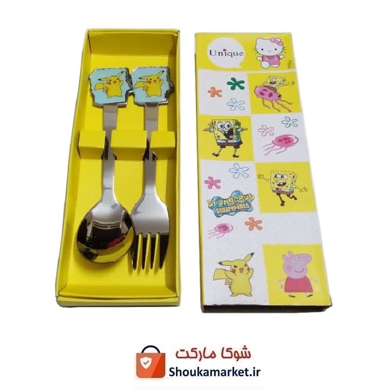 قاشق چنگال کودک یونیک Unique شخصیت کارتون پوکمون HGS-002